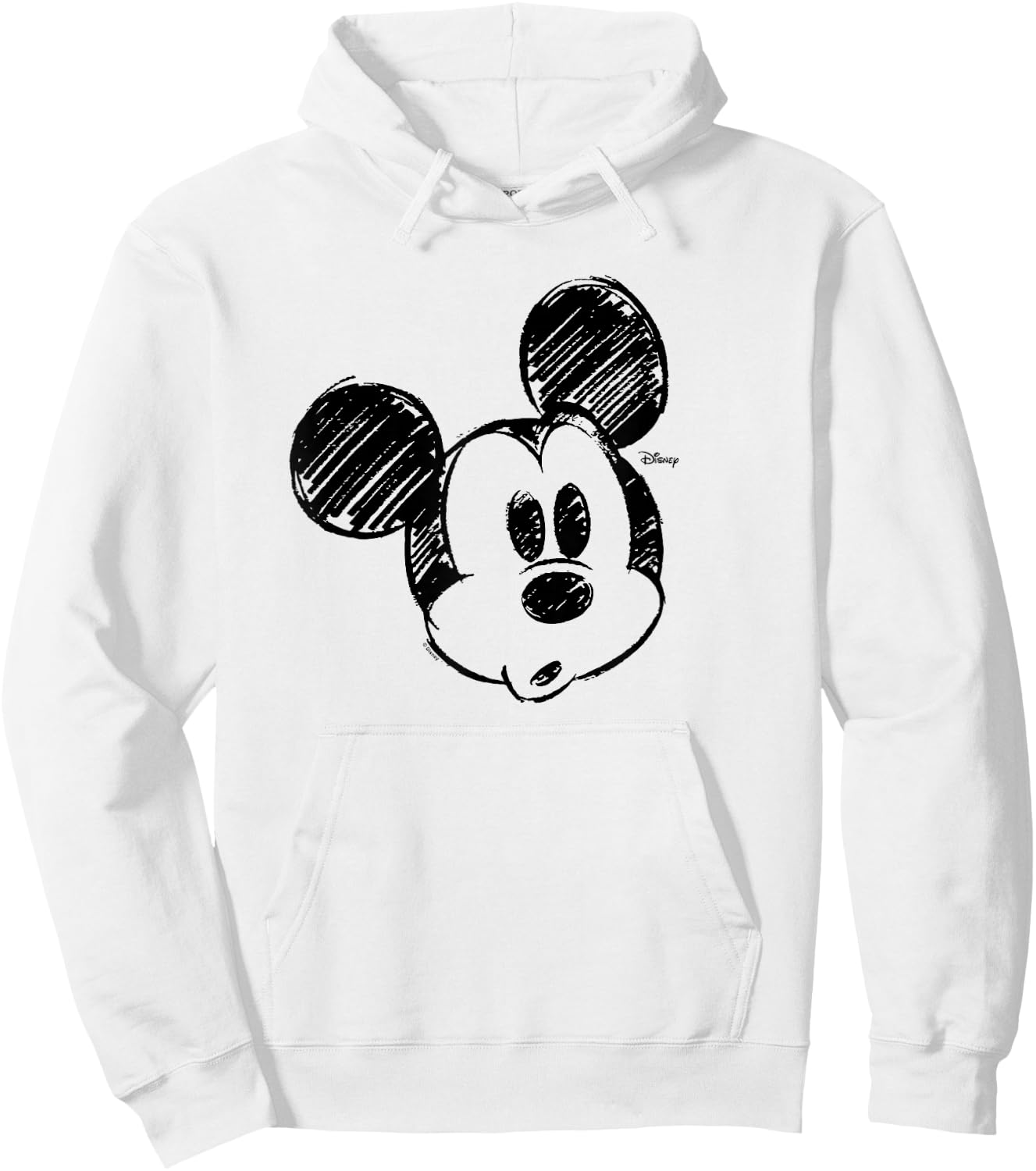 Mickey - Sketch Head Mickey Hoodie - Hoodie | White