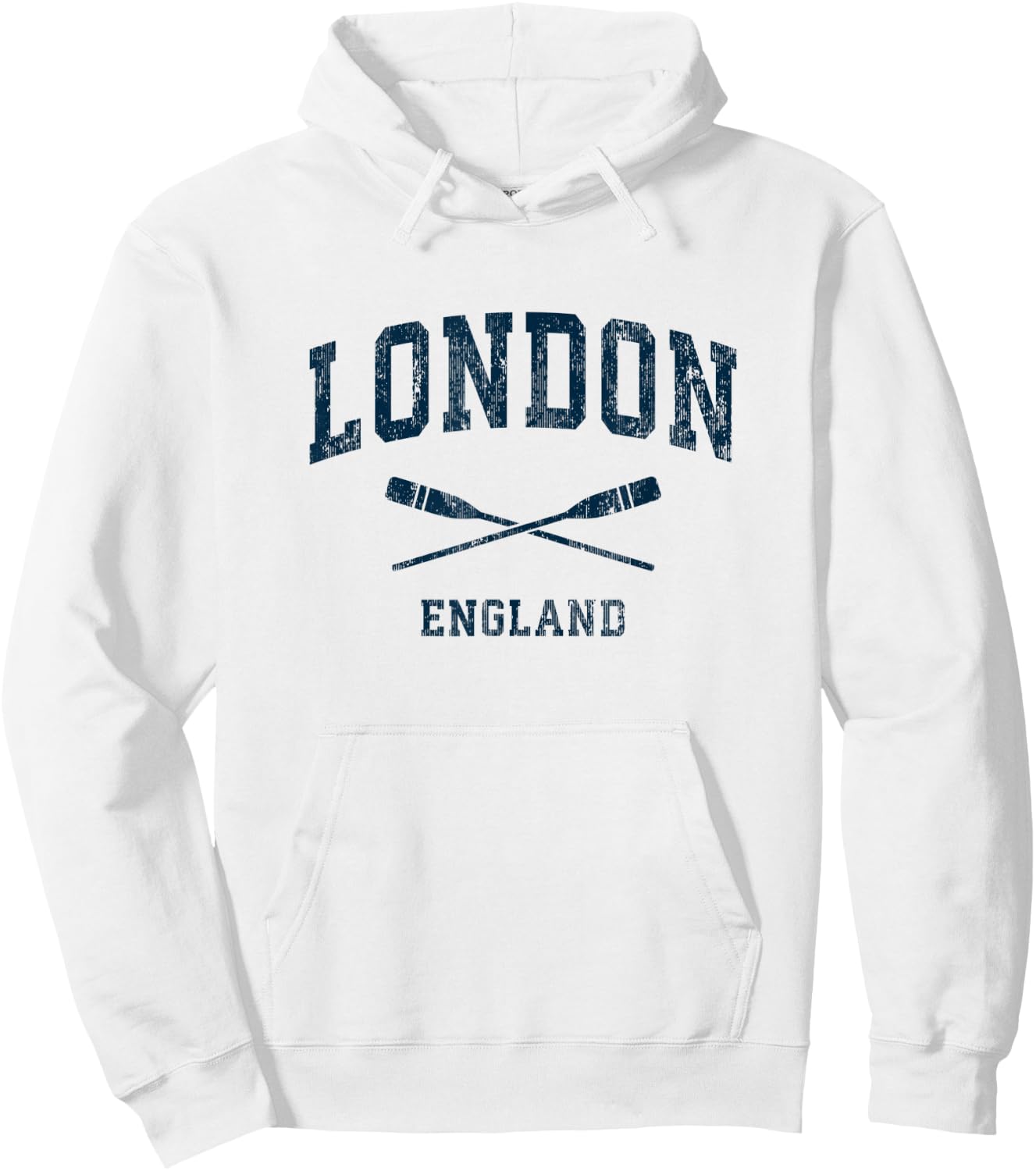 London England Vintage Nautical Paddles Sports Oars Hoodie - Hoodie | White