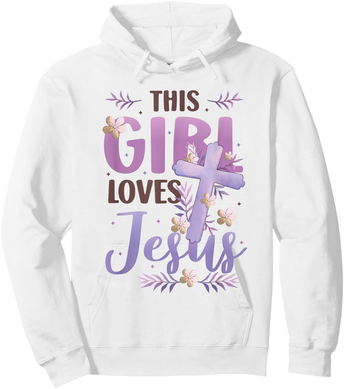 This Girl Loves Jesus Cute Christian Girl Jesus Hoodie - Hoodie | White