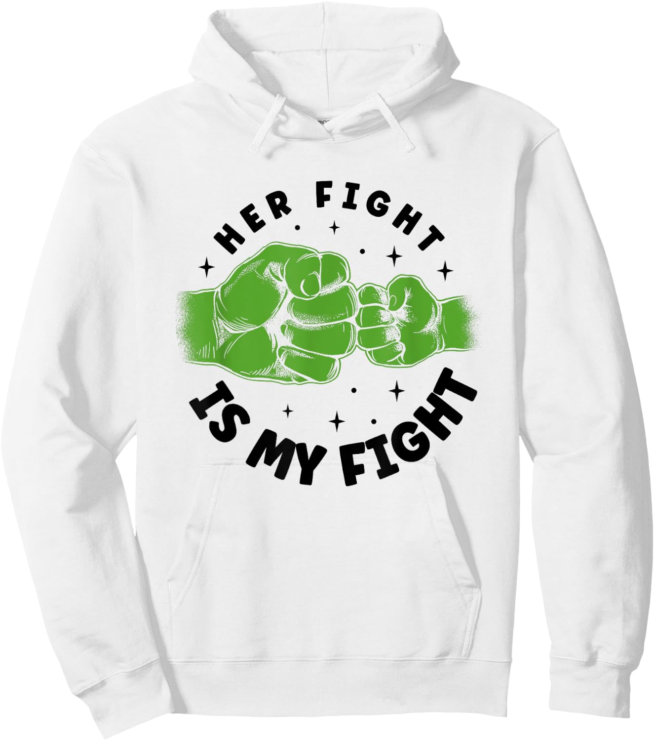 Her Fight Is My Fight Liver Cancer Awareness Survivor Hoodie - Hoodie | White