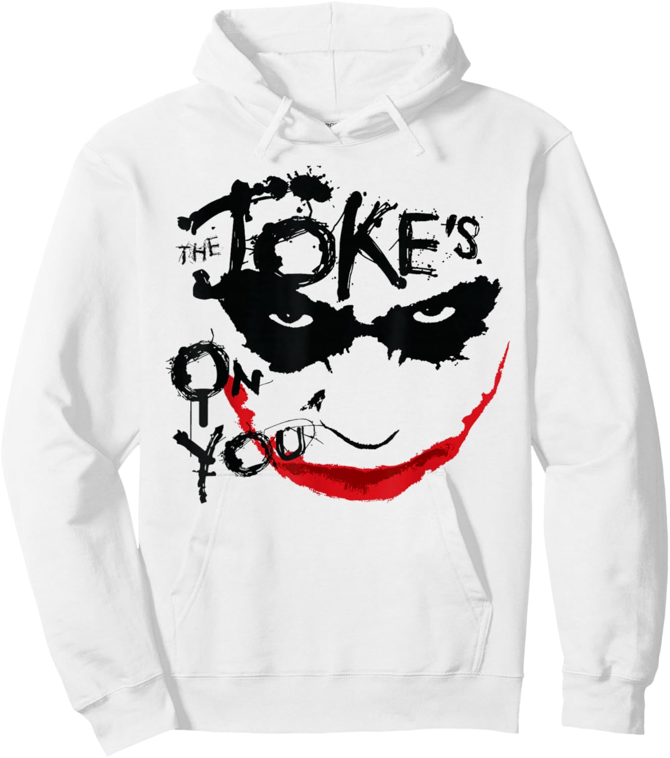 DC Dark Knight Joker Stencil Hoodie - Hoodie | White