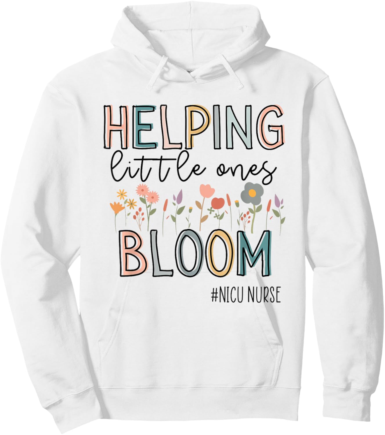Groovy NICU Nurse ICU Neonatal Team Tiny Humans For Hoodie - Hoodie | White
