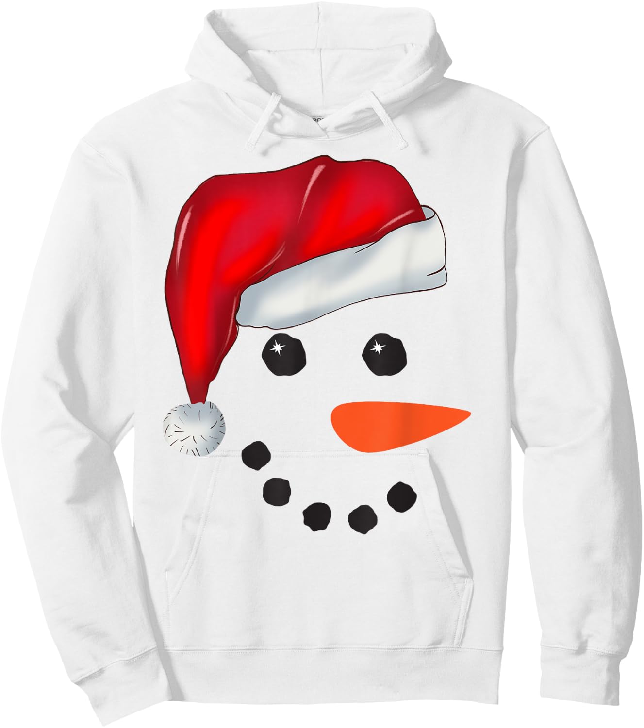 Face Snowman Christmas Matching Squad Family Men Women Kids Hoodie - Hoodie | White