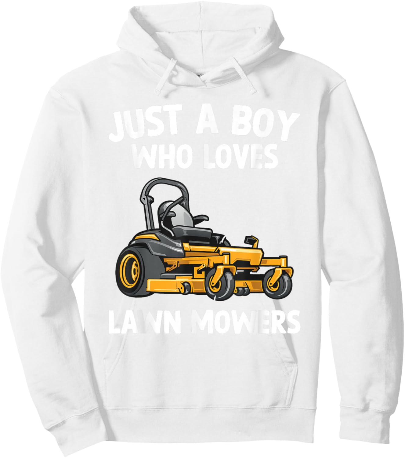 Just A Boy Who Loves Lawn Mowers Gardener Kids Toddler Boys Hoodie - Hoodie | White