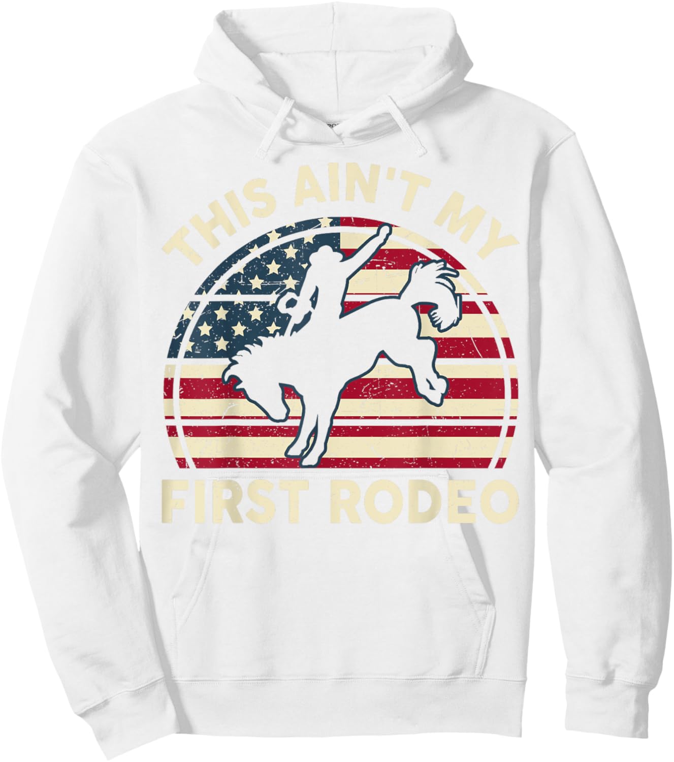 Funny Horse-Shirt This Aint My First-Rodeo Men Women Cowboy Hoodie - Hoodie | White