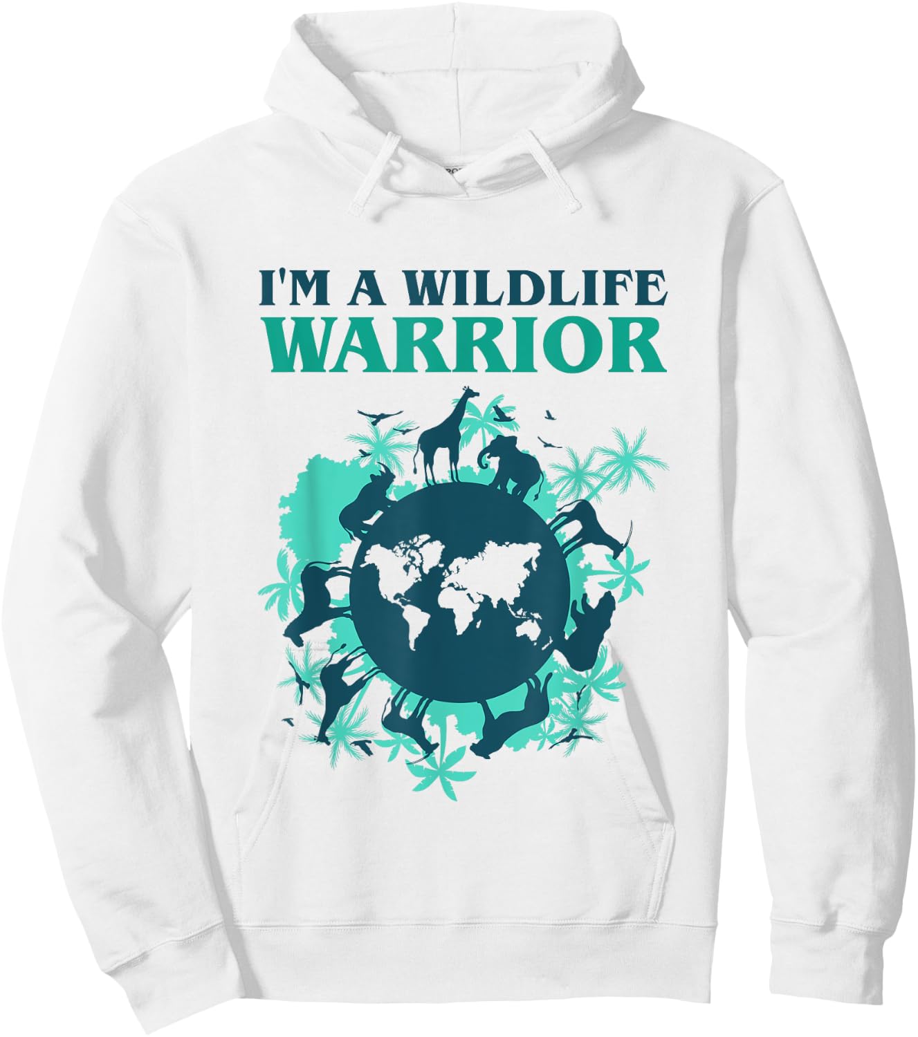 Im A Wildlife Warrior Biologist Protect Animals Wildlife Day Hoodie - Hoodie | White