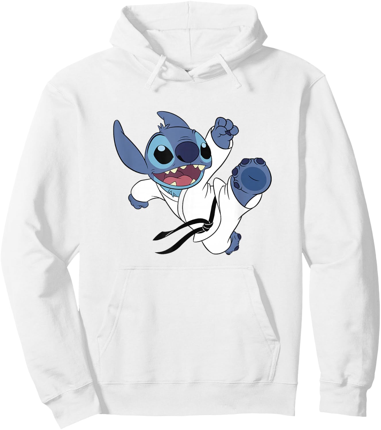 Disney Lilo & Stitch High Kick Karate Uniform Stitch Hoodie - Hoodie | White