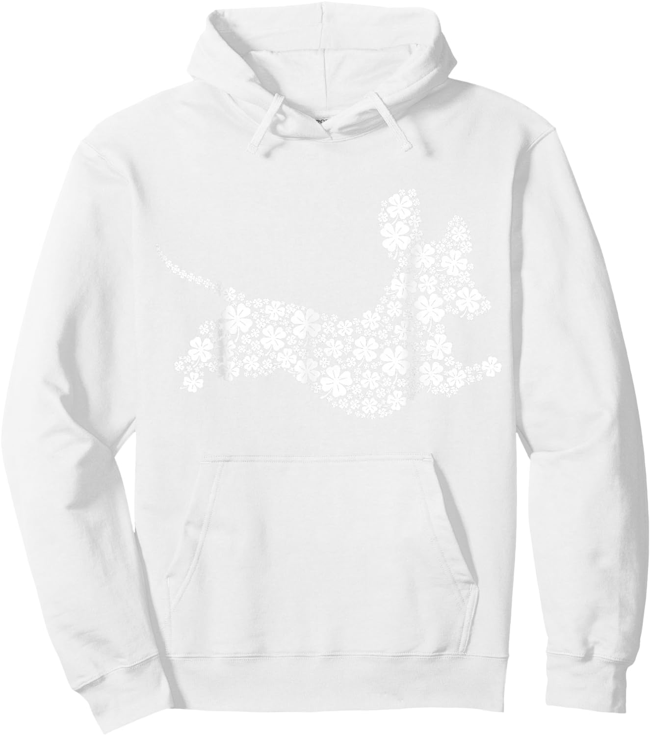 Dachshund St. Patrick's Day Wiener Dog Weiner Shamrock Hoodie - Hoodie | White
