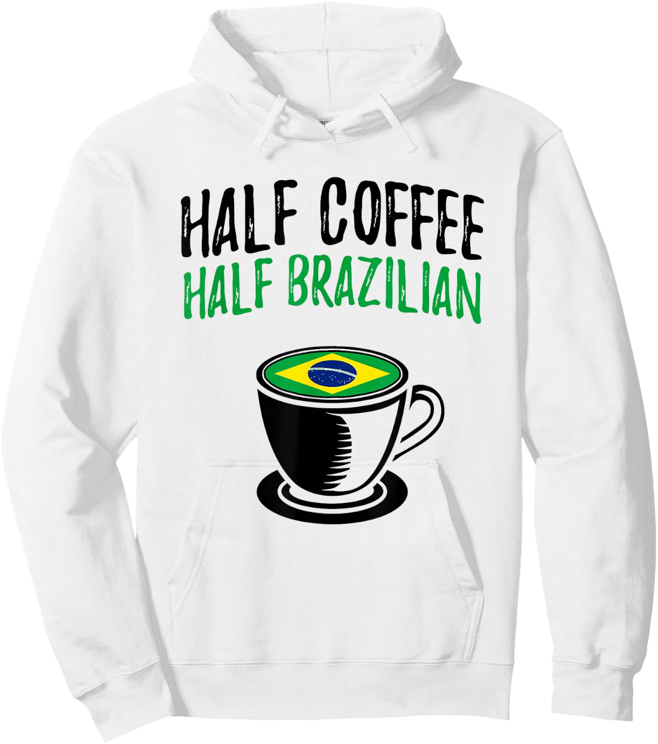 Half Coffee Half Brazilian Heritage Hoodie - Hoodie | White