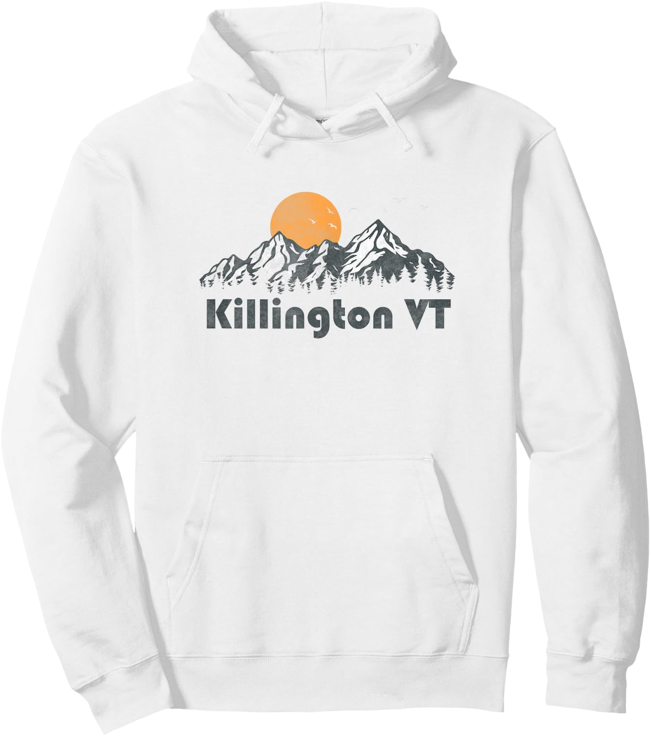 Retro Killington Vermont Vintage 80s Mountain Graphic Hoodie - Hoodie | White