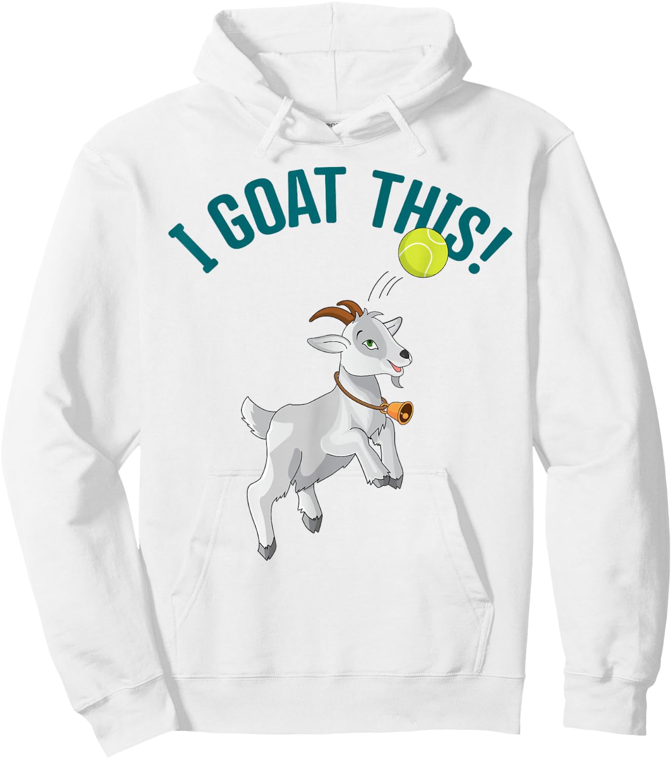 Funny Tennis I Goat this Ball Goat Lover & Tennis Player Hoodie - Hoodie | White