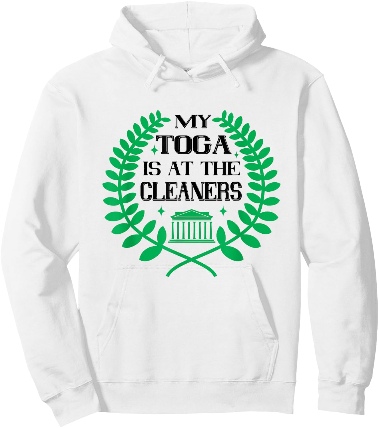 Funny Toga Party Greek Celebration College Frat Theme Toga Party - Blue, Small - Men's Classic Fit Short Sleeve - Party, Roman Festival, Greek Culture - Unique Graphic Design Hoodie - Hoodie | White
