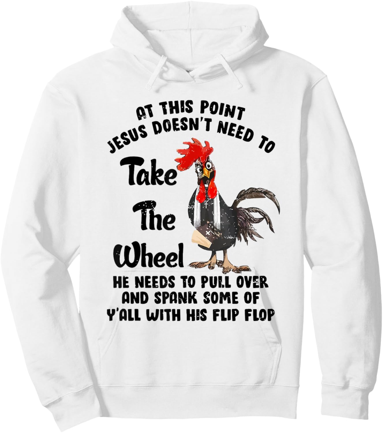 At This Point Jesus Doesn't Need To Take The Wheel Hoodie - Hoodie | White
