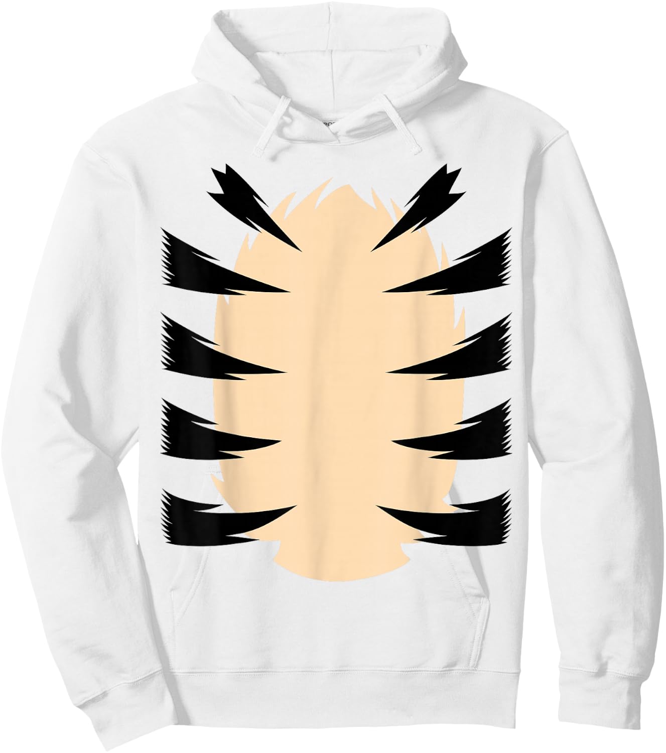 FRONT & BACK Orange Tiger Costume Kids DIY Halloween Costume Hoodie - Hoodie | White