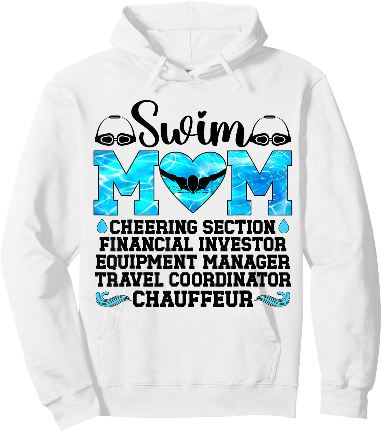 Swim Mom Definition Swimming Mother Of A Swimmer Mom Hoodie - Hoodie | White