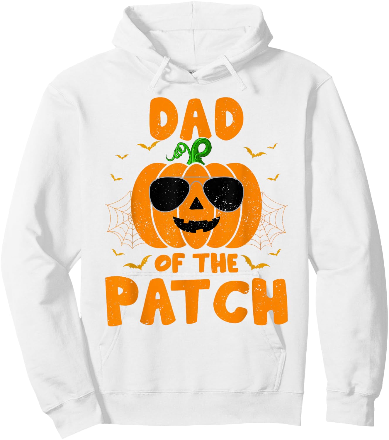 Pumpkin Dad Of The Patch Group Halloween Costume Family Dad Hoodie - Hoodie | White