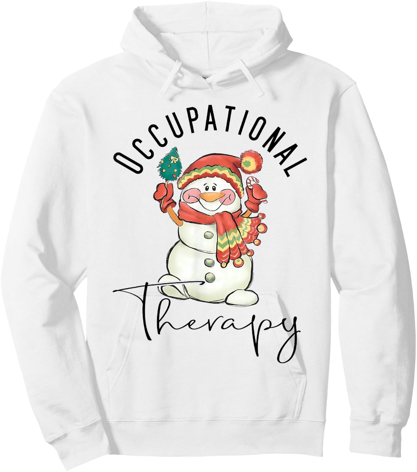 Occupational Therapy Snowman Christmas OT Therapist Nurse Hoodie - Hoodie | White
