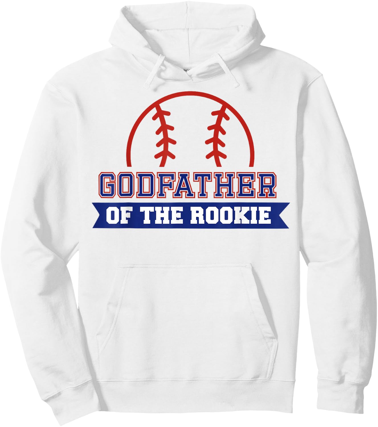 Godfather of Rookie 1st Birthday Baseball Theme Matching Hoodie - Hoodie | White