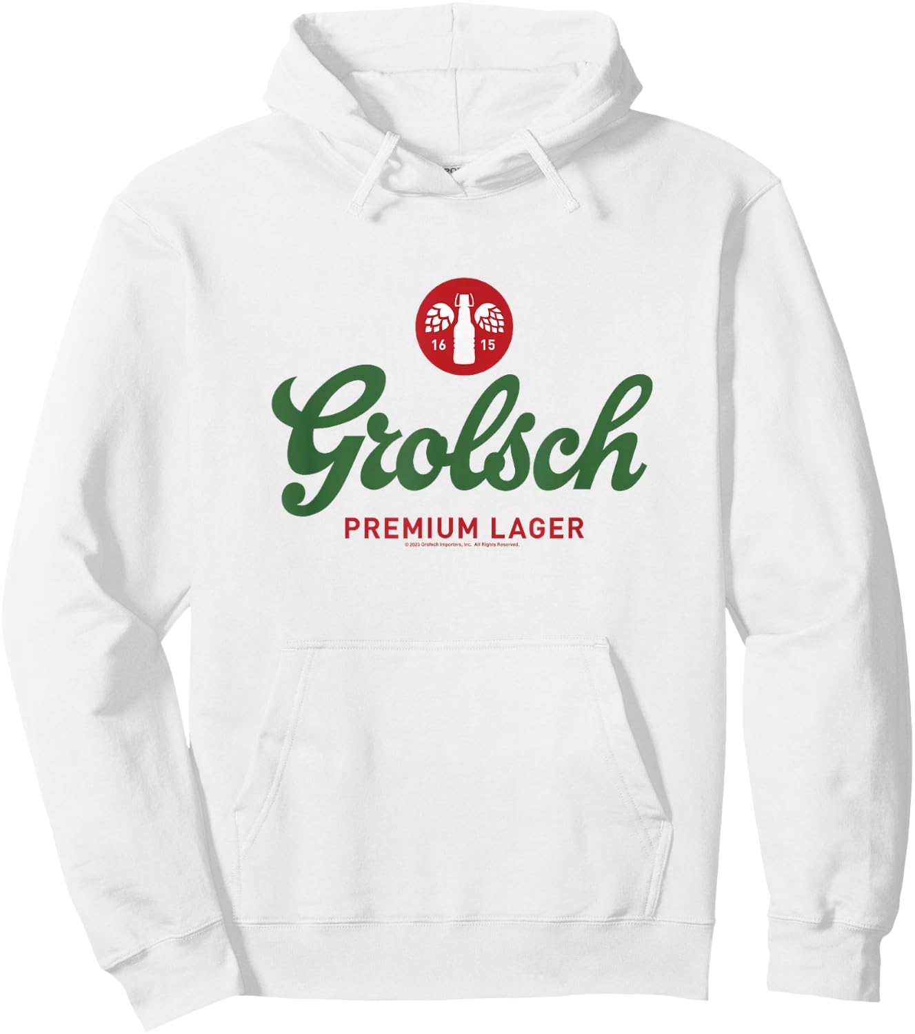 Coors Brewing Company Grolsch Premium Beer Since 1615 Logo Hoodie - Hoodie | White