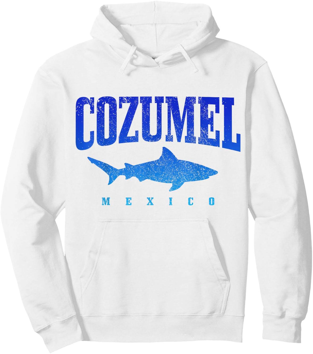 Cozumel Beach Mexico Scuba Diver Shark Diving Vintage Women Kids Hoodie - Hoodie | White