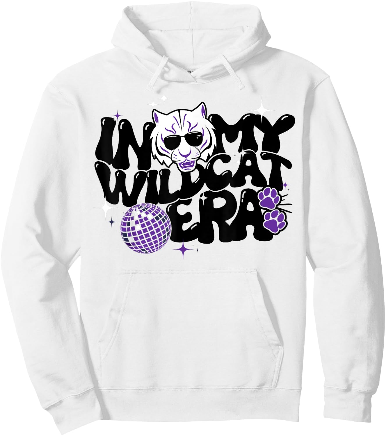 In My Wildcat Era Groovy School Spirit Wildcat Hoodie - Hoodie | White