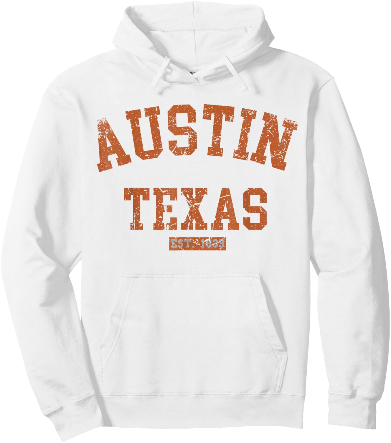 Vintage Austin Texas Athletic TX Sports Design Hoodie - Hoodie | White