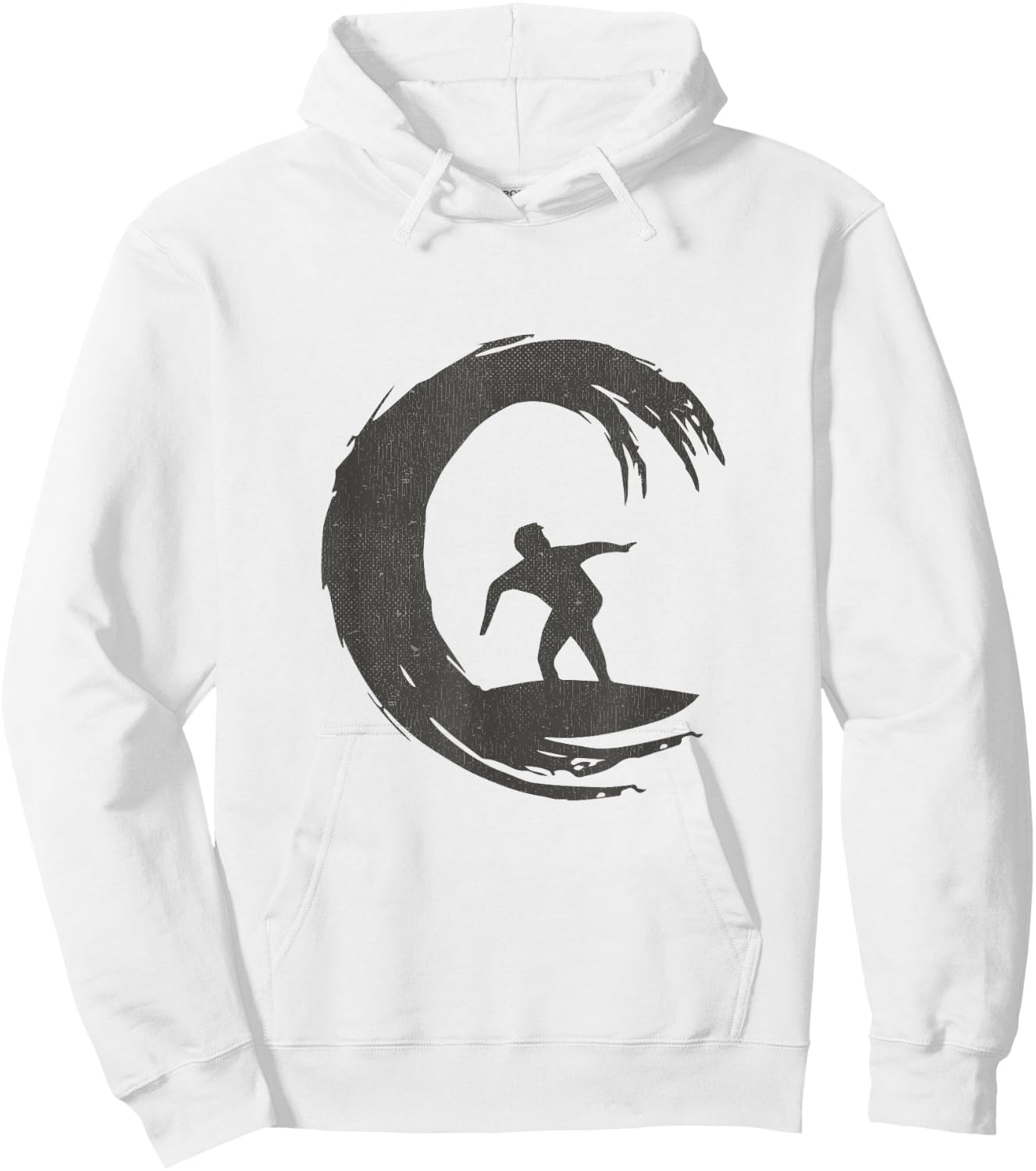 Wave Surfing Shirts Surf Logo Hoodie - Hoodie | White
