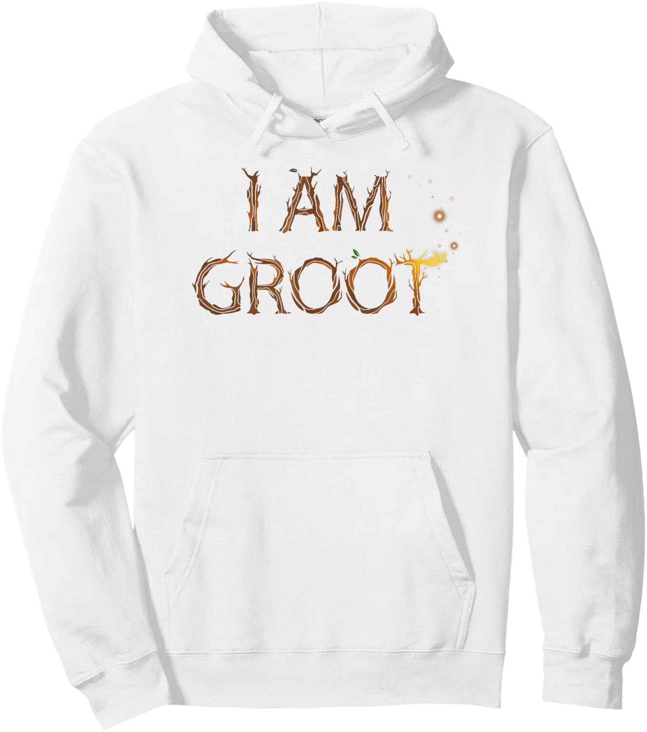 Marvel Guardians of the Galaxy I Am Groot Branches Logo Hoodie - Hoodie | White