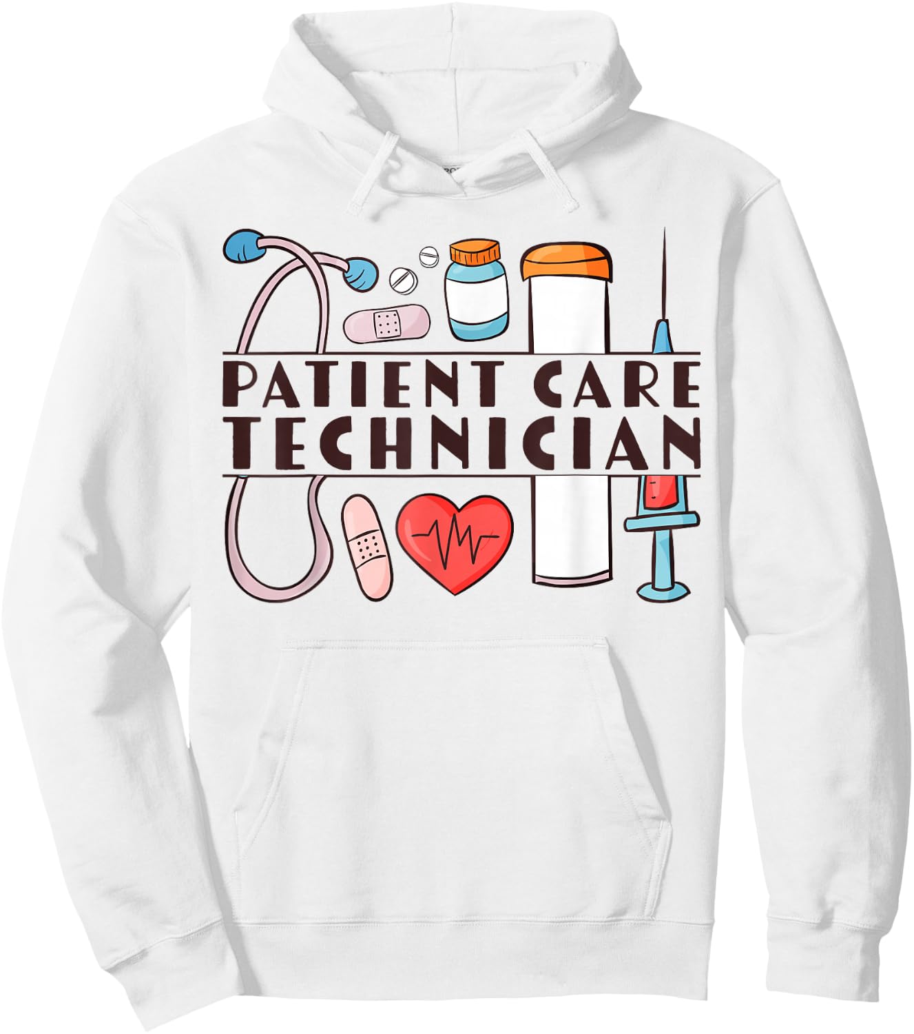 Cute Patient Care Technician PCT Hoodie - Hoodie | White