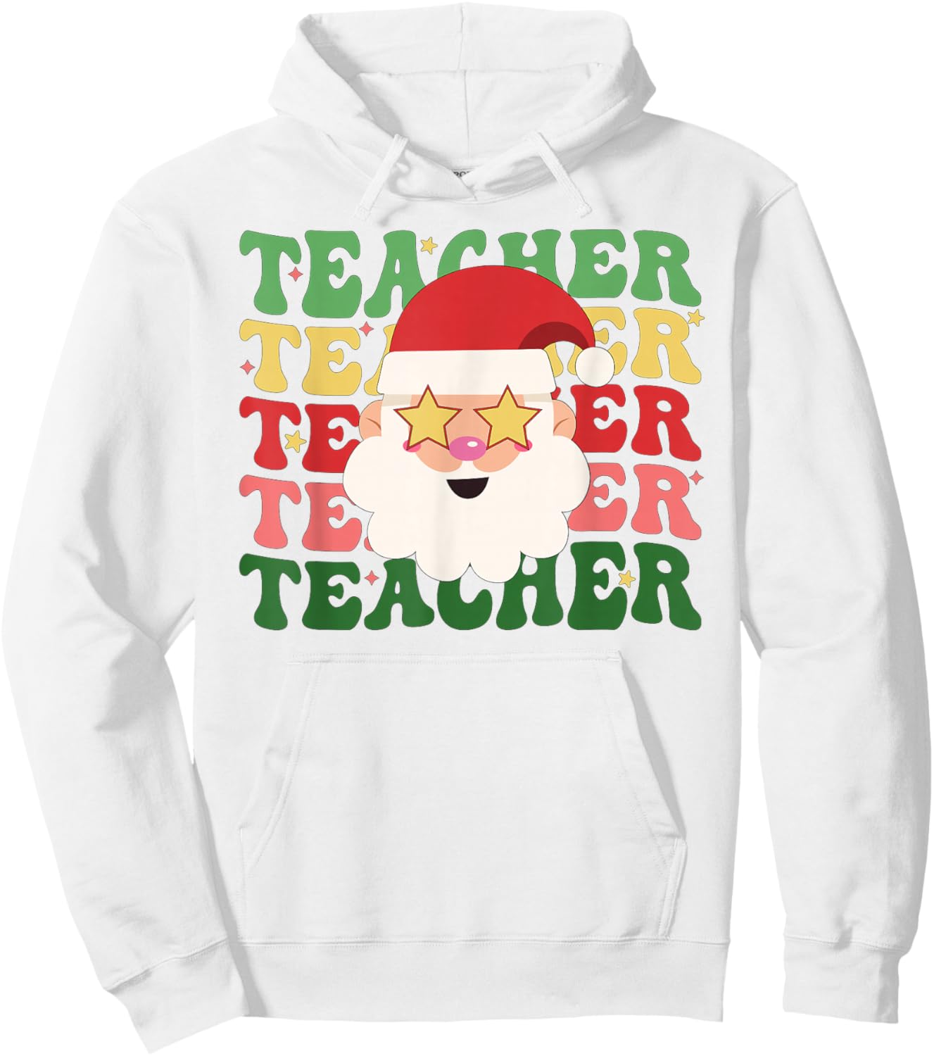 Groovy Teacher Christmas Teaching Xmas Party Hoodie - Hoodie | White