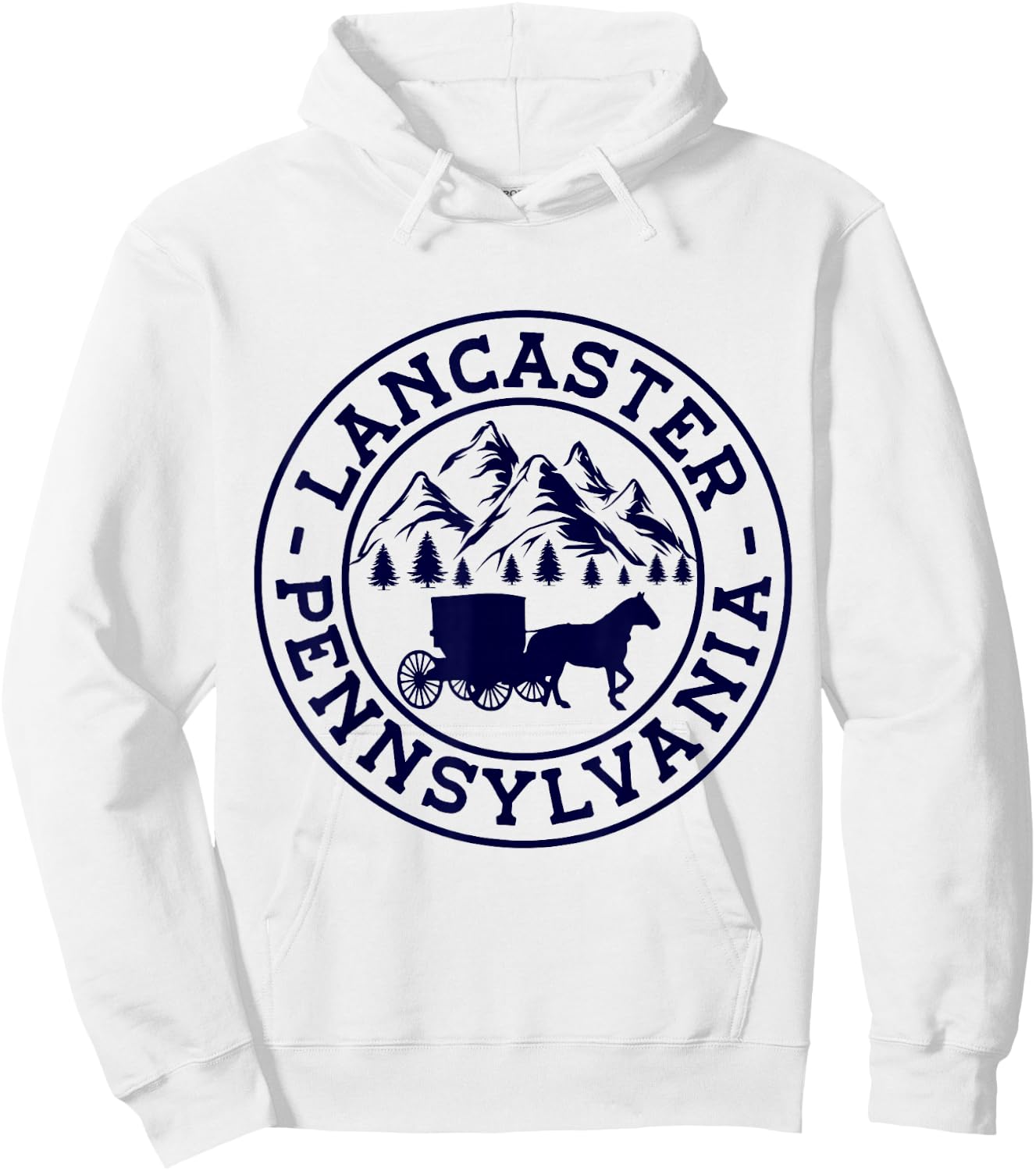 Lancaster Pennsylvania PA Vintage 70s 80s Hoodie - Hoodie | White