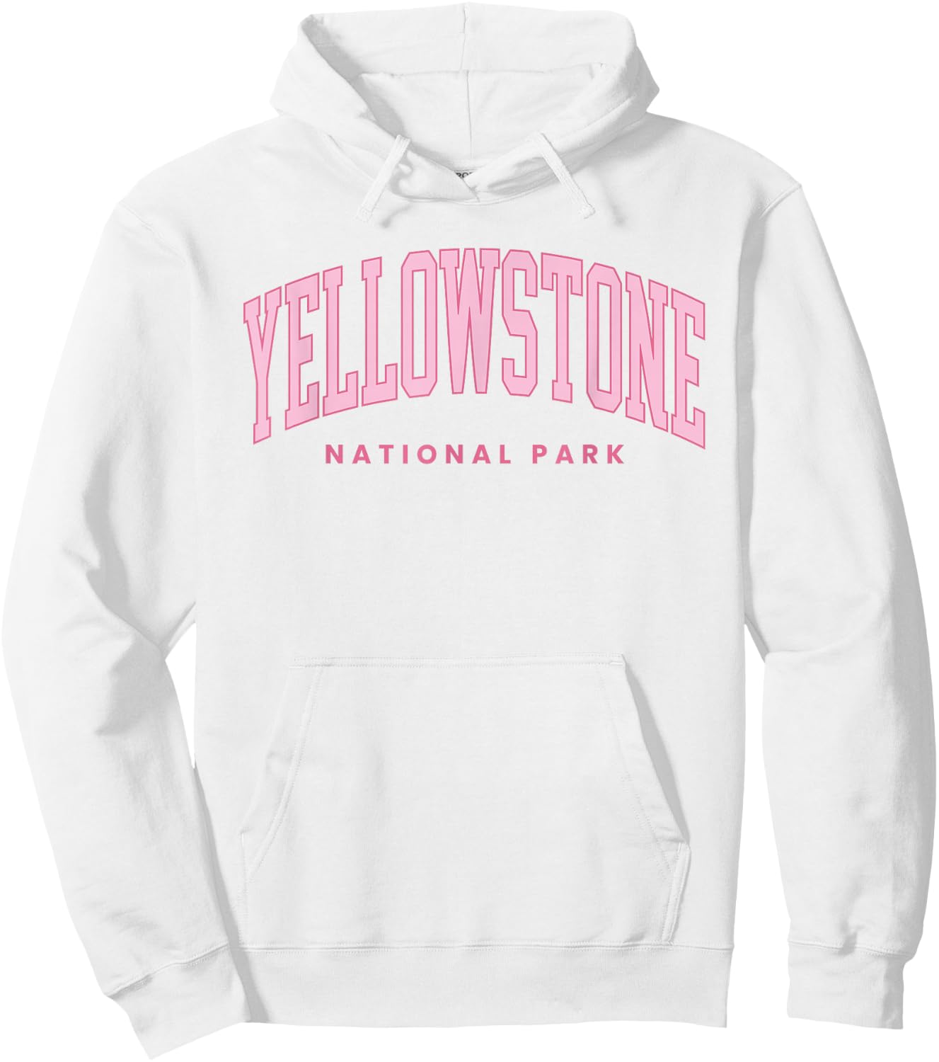 Yellowstone National Park Preppy Throwback Hiking Hoodie - Hoodie | White