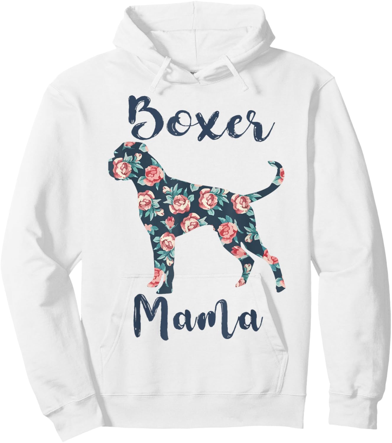 Boxer Mama Shirt Women Dog Mom Funny Mother Day Lover Gift Hoodie - Hoodie | White