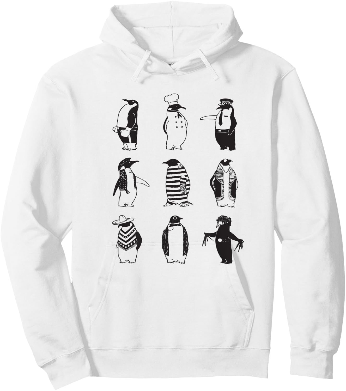 Little Penguin Society Hoodie - Hoodie | White