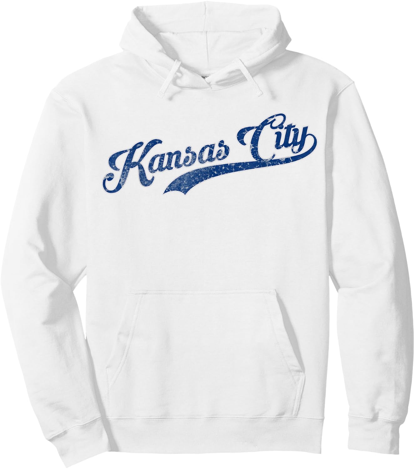 Vintage Kansas city KC Baseball Hoodie - Hoodie | White
