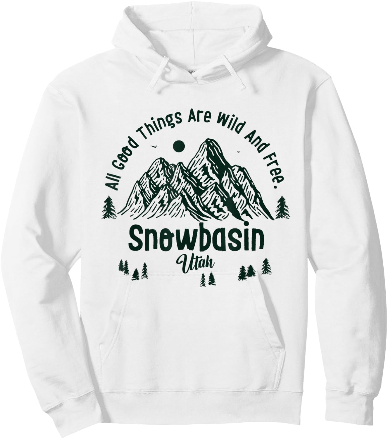 Snowbasin Mountains Utah Hiking Outdoors Vintage Hoodie - Hoodie | White