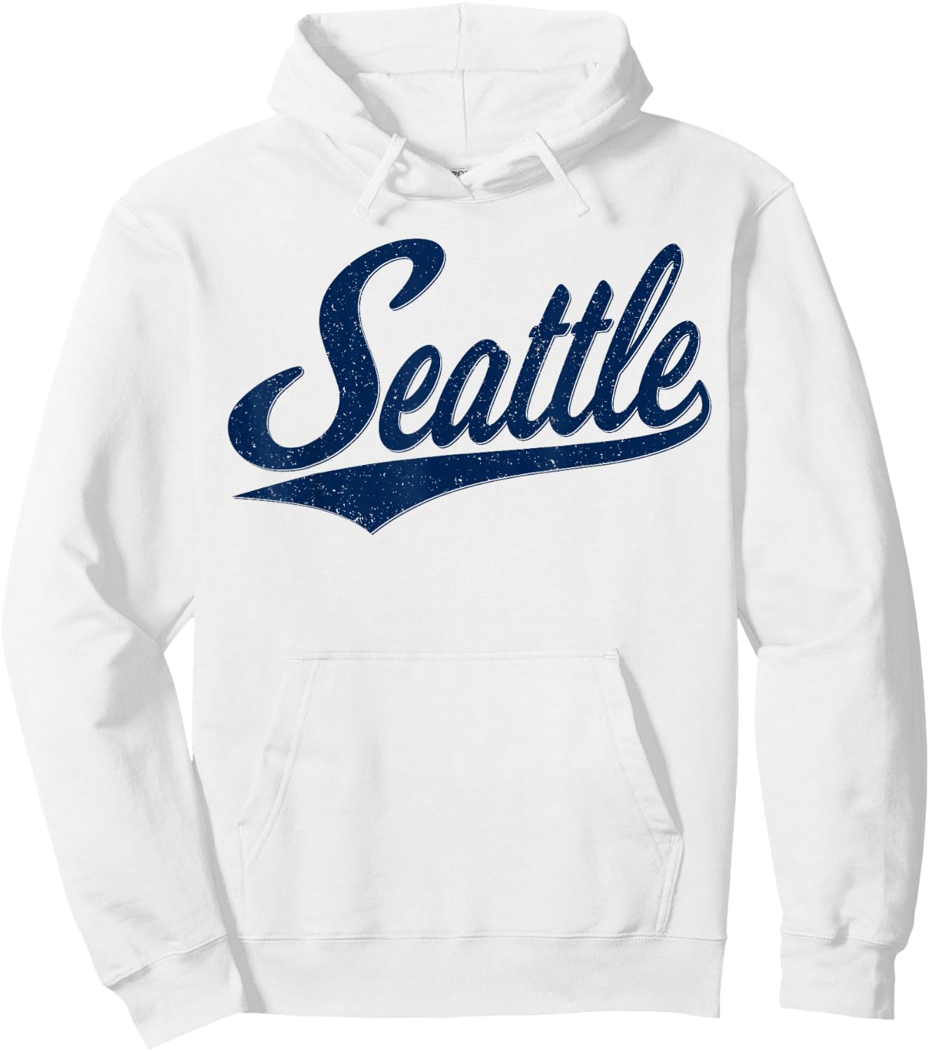 Seattle Washington Varsity Script Vintage Retro Sports Style Hoodie - Hoodie | White