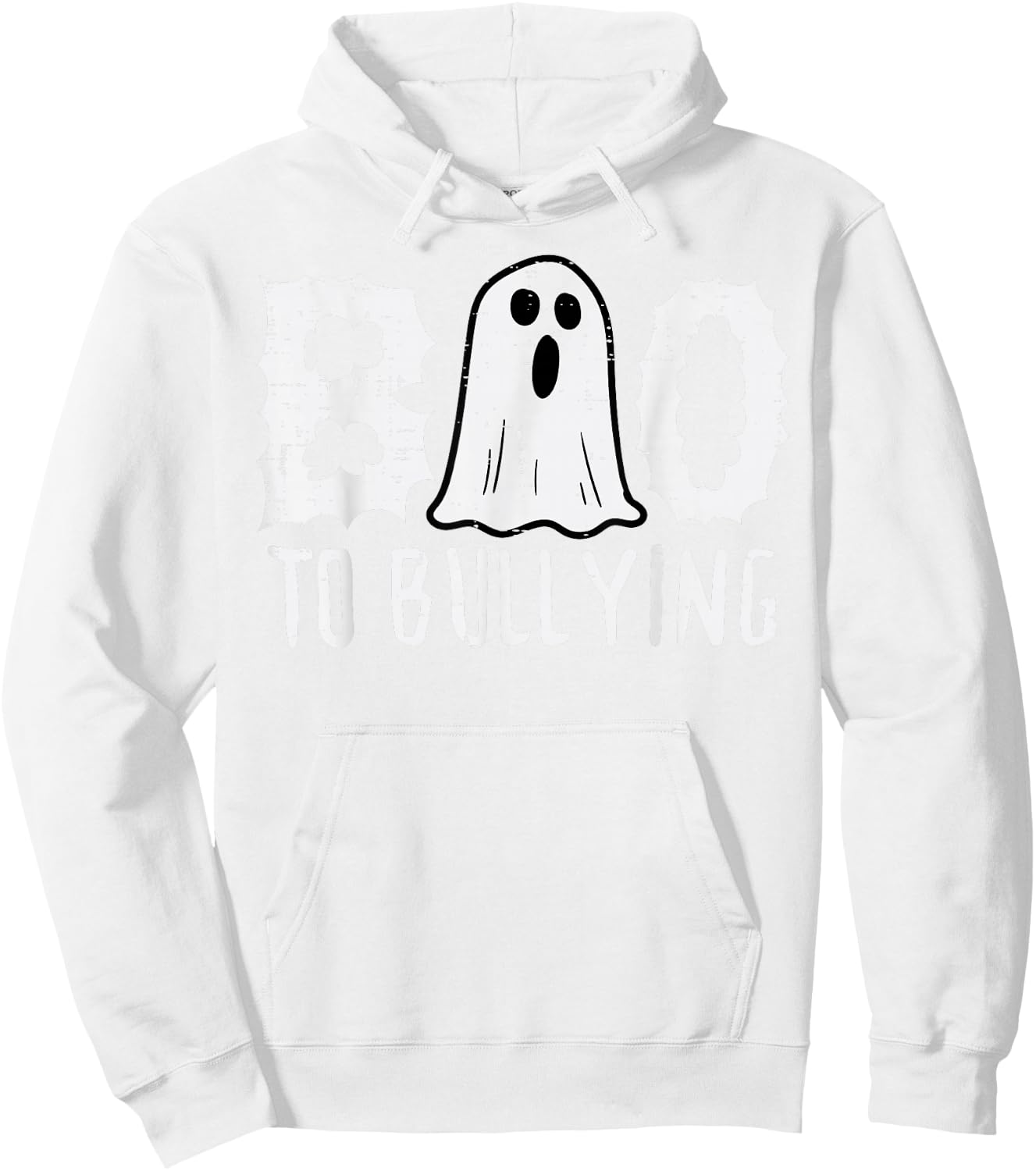 Boo To Bullying Ghost Cute Unity Day Orange Halloween Kids Hoodie - Hoodie | White
