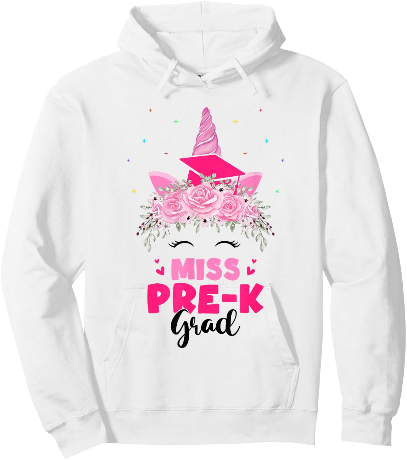 Unicorn Miss Pre-k Grad Preschool Graduation Girls Kids Hoodie - Hoodie | White