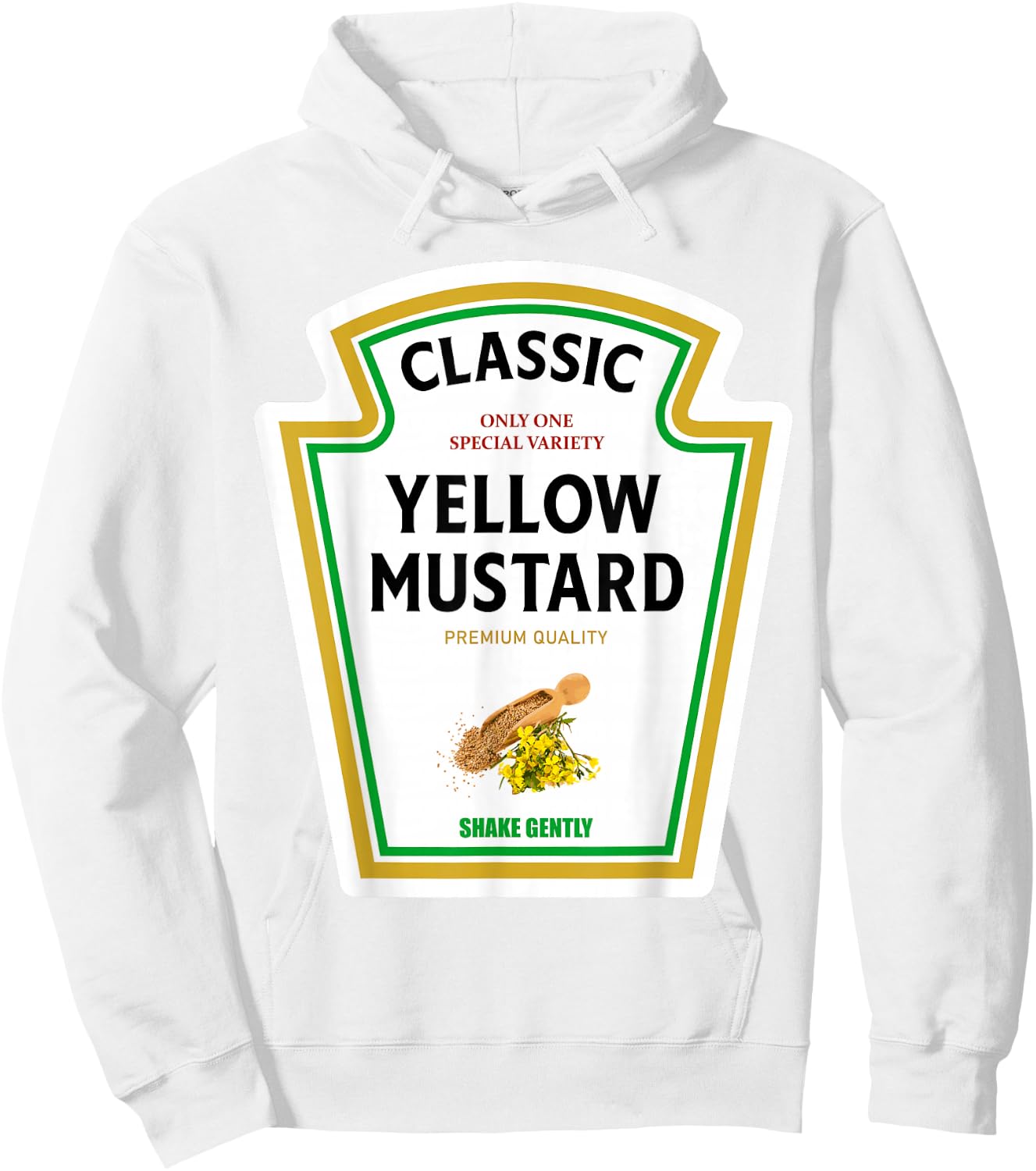 Mustard Halloween 2024 Costume Matching Ketchup Condiments Hoodie - Hoodie | White