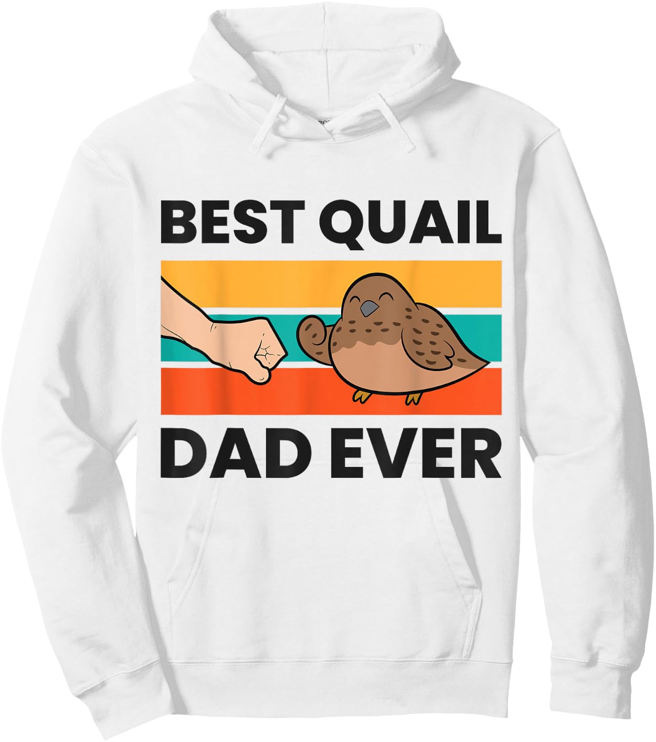 Best Quail Dad Ever Funny Quail Bird Hoodie - Hoodie | White