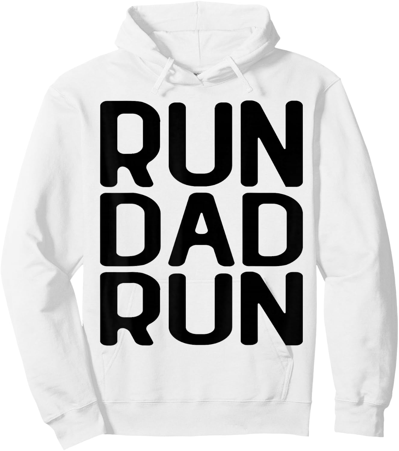 Run Dad Run Marathon Running Spectator Hoodie - Hoodie | White