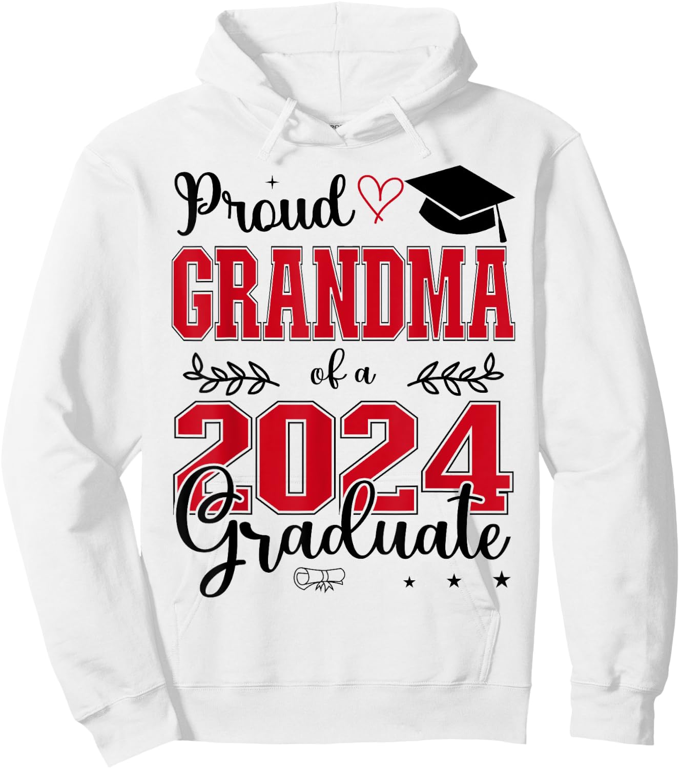 Proud Grandma of a class of 2024 graduate for graduation Hoodie - Hoodie | White