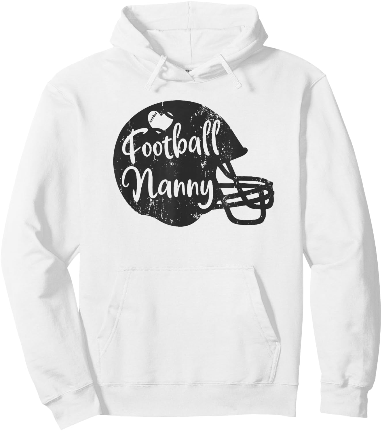 Football Nanny Fun Supportive American Football Nanny Hoodie - Hoodie | White