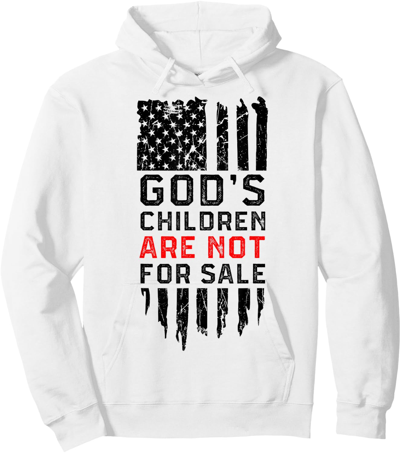 God's children are not for sale US american flag Hoodie - Hoodie | White