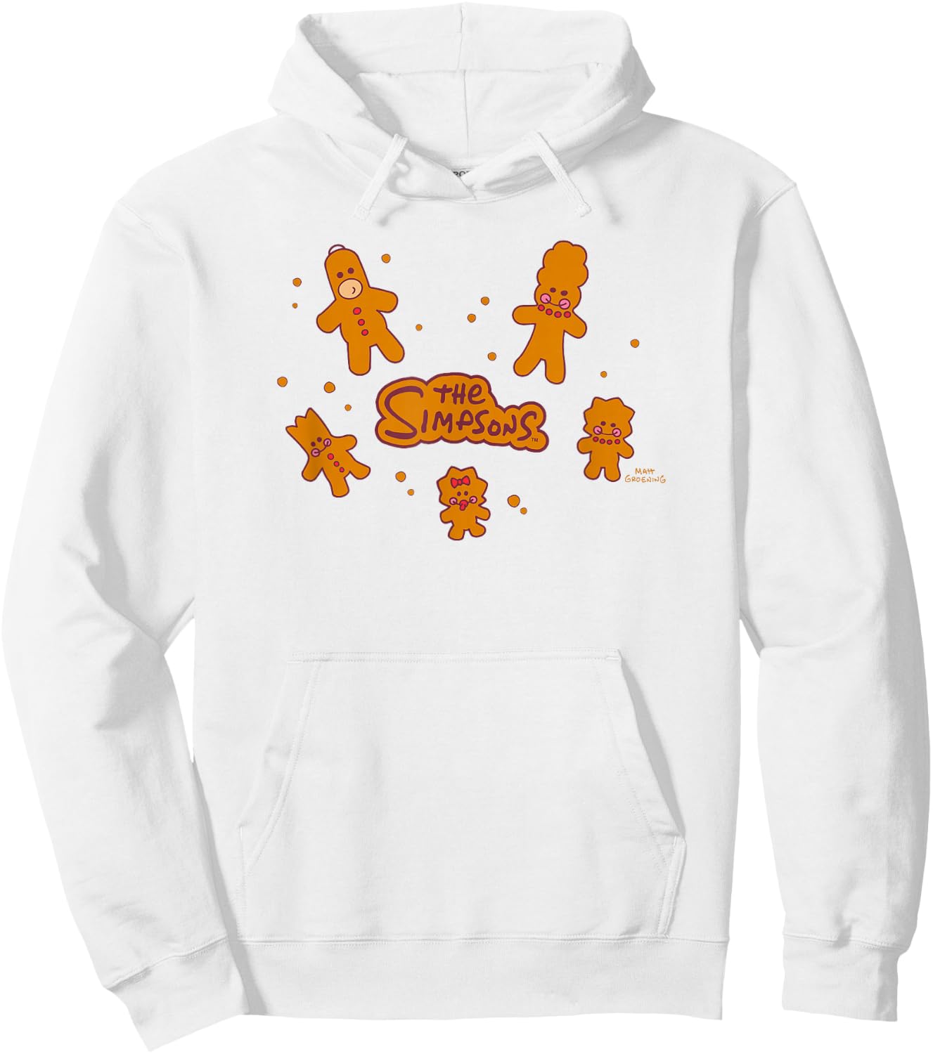 The Simpsons Christmas Gingerbread Cookies Characters Hoodie - Hoodie | White