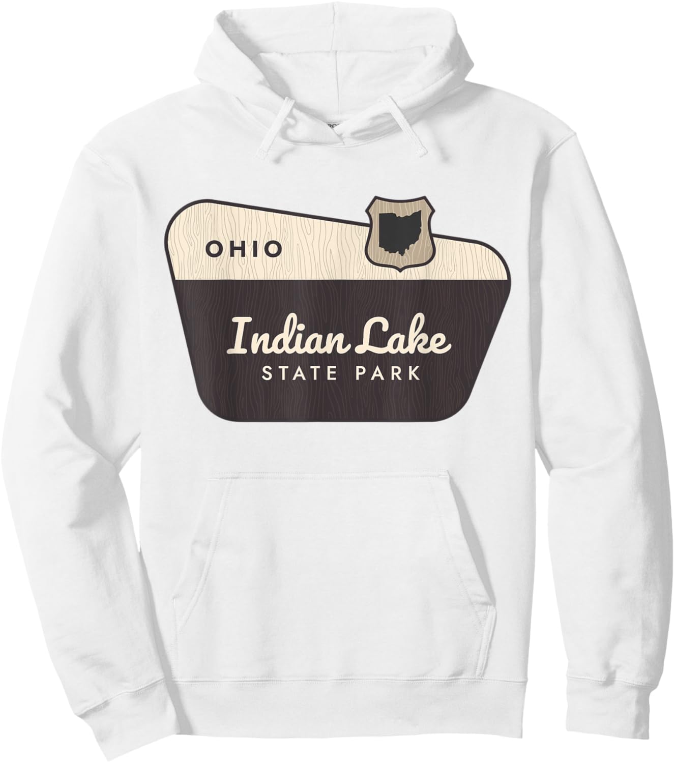 Indian Lake State Park Ohio Welcome Sign Vacation Hoodie - Hoodie | White