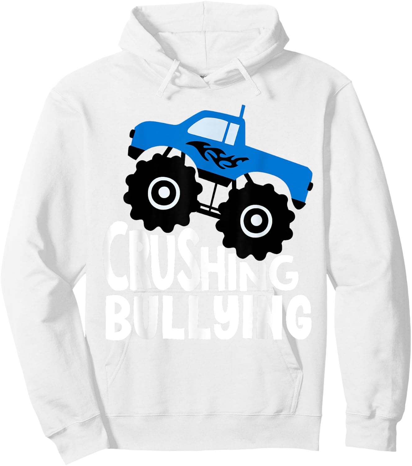 Crushing Bullying Monster Truck Kids Unity Day Orange 2023 Hoodie - Hoodie | White