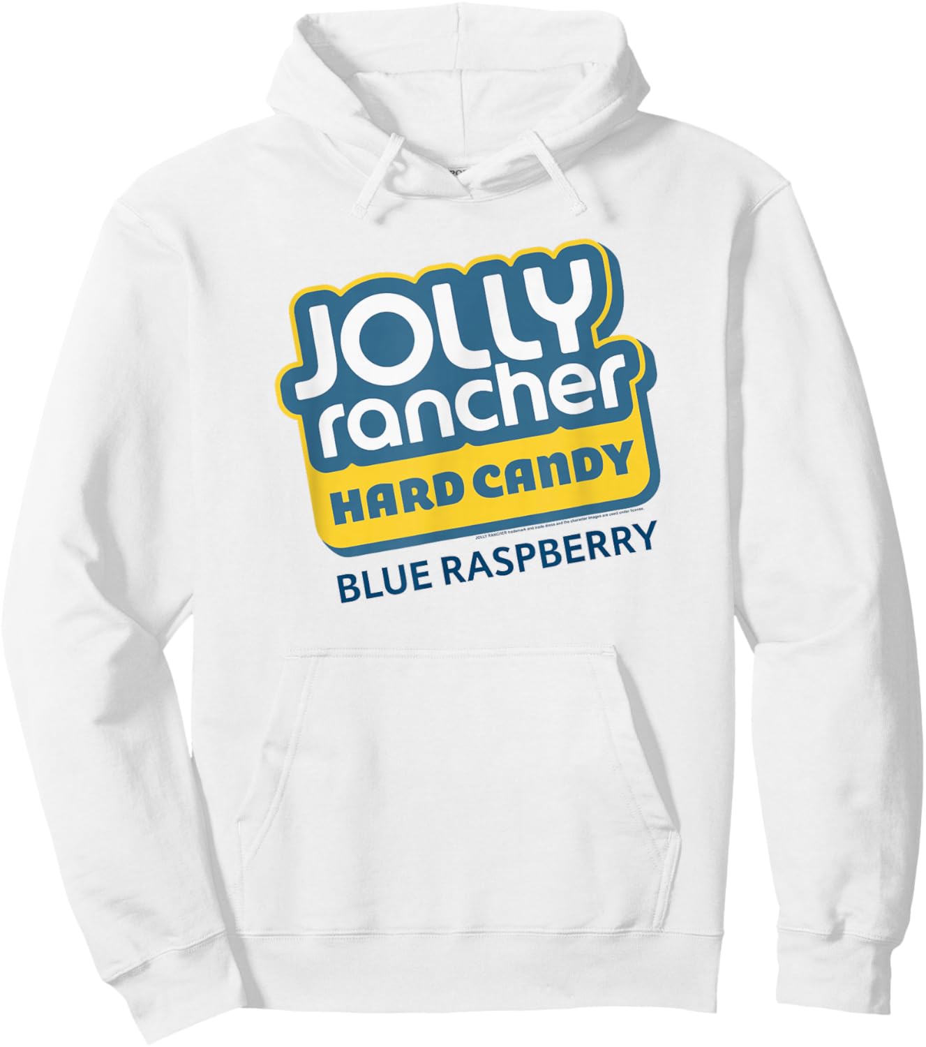 Jolly Rancher Hard Candy Blue Raspberry Iconic Logo Hoodie - Hoodie | White