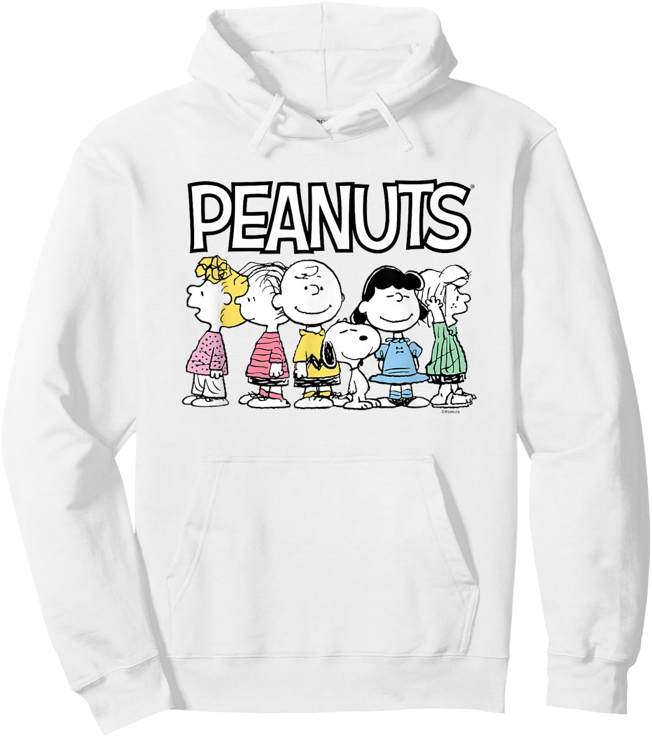 Peanuts - Snoopy Charlie Lucy Linus Sally Peppermint Patty Hoodie - Hoodie | White